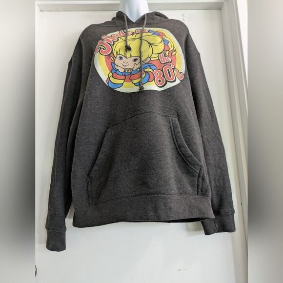 Rainbow bright XL Made In The 80's Dark Grey Hooded Sweatshirt - Picture 3 of 5